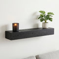 48'' Embossed Fireplace Mantel Western Red Cedar Wall Mounted & Floating Shelf For Home Decor