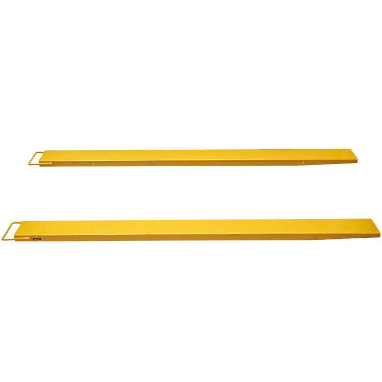 Pallet Fork Extensions, 96" Length 4.5" Width, Heavy Duty Carbon Steel Fork Extensions For Forklifts, 1 Pair Forklift Extensions, Industrial Forklift Fork Attachments For Forklift Truck, Yellow