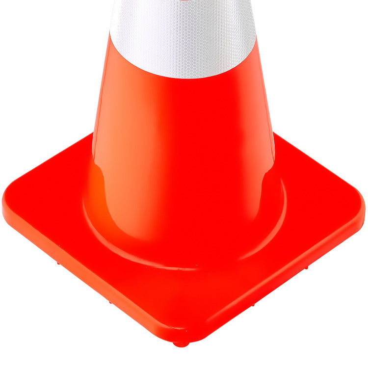 Safety Cones, 12 X 28" Traffic Cones, Pvc Orange Construction Cones, 2 Reflective Collars Traffic Cones With Weighted Base And Hand Held Ring Used For Traffic Control, Driveway Road Parking
