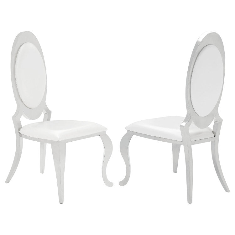 Chester Cream White Upholstered Dining Side Chair Set Of 2