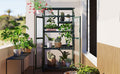 62Inch Height Wood Large Greenhouse Balcony Portable Cold Frame With Wheels And Adjustable Shelves For Outdoor Indoor Use, Forest Green