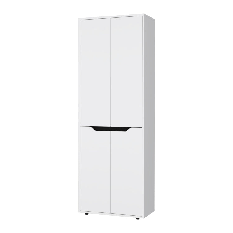 Keyser Multistorage Kitchen Pantry With 5 Shelves And 4 Doors, White Black