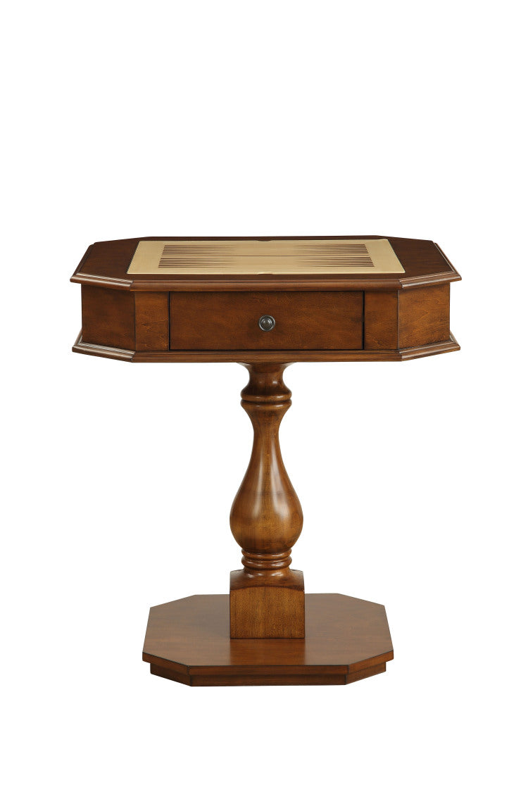 Bishop Cherry Finish Reversible Chess Checker Game Table W Game Tray Chess Fingures Not Included