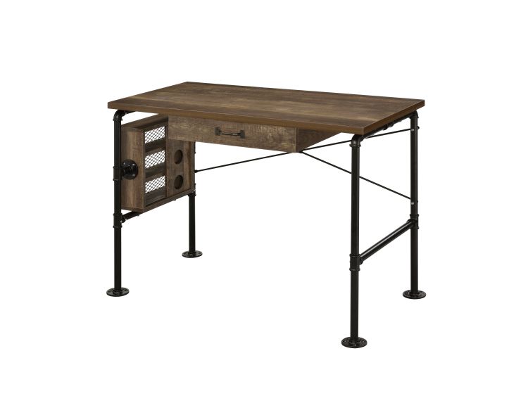 Endang Weathered Oak & Black Finish Writing Desk