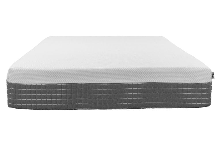 Recharge 5 Layer, 12 Inch Hybrid Memory Foam And Coil Mattress, Twin Xl Size, White And Grey Knit Cover