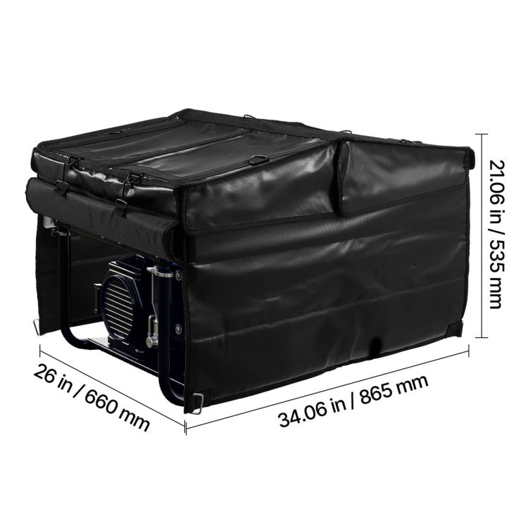 Generator Cover Universal Waterproof Cover 420D For 3500 12000W 34X26X21In