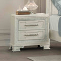 Traditional Style 1Pc Nightstand French And English Dovetail Drawers Ball Bearing Glide Usb Port Creamy White Finish Bedroom Furniture