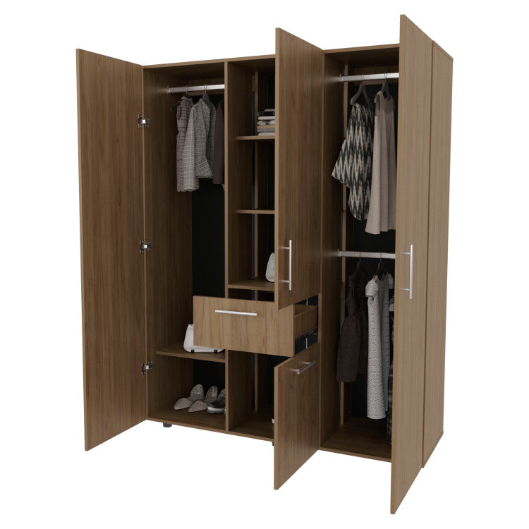 Alamo Lake Armoire Multi Storage With One Drawer, Natural Oak