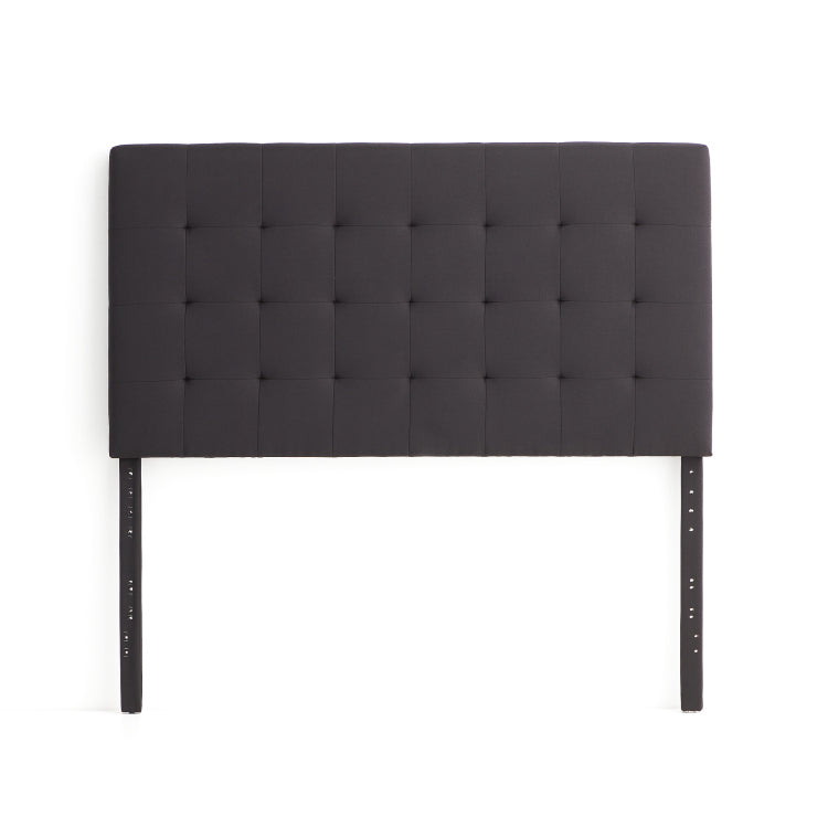 Generic Rectangle Square Tufted Headboard, Queen, Charcoal