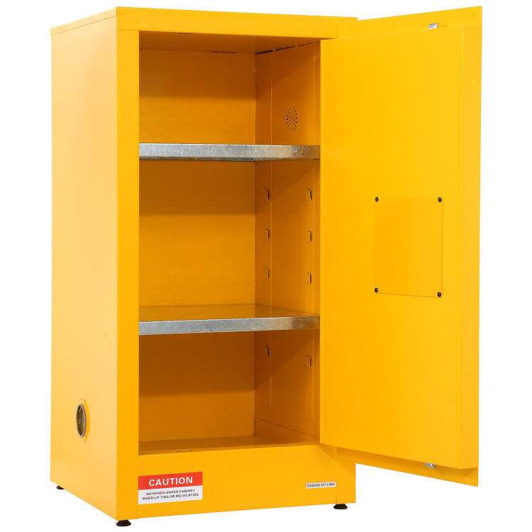 Flammable Cabinet 18.1" X 18.1" X 35.4", Galvanized Steel Safety Cabinet, Adjustable Shelf Flammable Storage Cabinet, For Commercial Industrial And Home Use