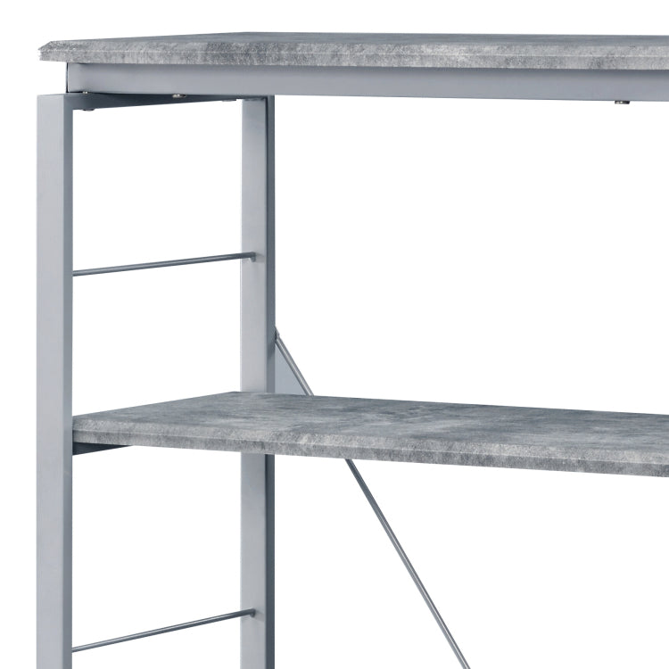 Jurgen Faux Concrete & Silver Finish Bookshelf