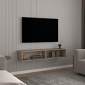 Tv Stand 10.4" H, With 2 Shelves, White Oak