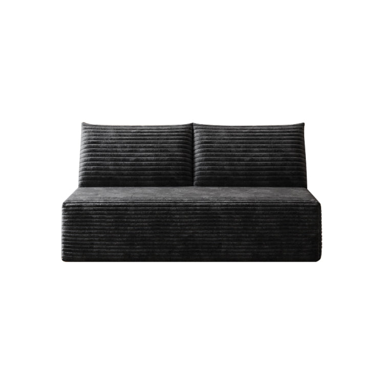 Cloud Sectional Couch,Modern Modular Sofa With Deep Seat, Upholstered Couches For Living Room Bedroom,No Assembly Required,Black Plush Corduroy Fabric