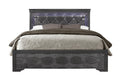 Shaker Grey Queen Bed With Led