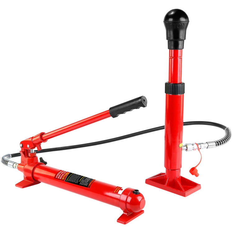 Power Hydraulic Ram Cylinder Jack: Single Acting Mini Jack, Porta Power Kit, Stroke For Building, Bridge, Construction, Precision Machinery, Small Spaces 10 Ton Capacity