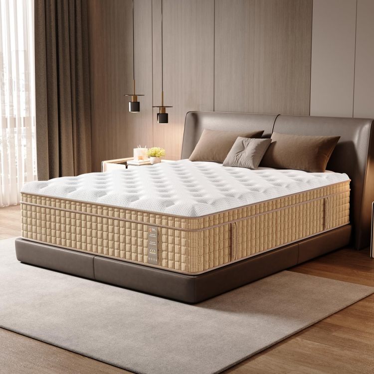 12 Inch King Hybrid Mattress With Independently Encased Springs & Gel Memory Foam, Medium Firm, Fiberglass Free, Certipur Us Certified, Mattress In A Box