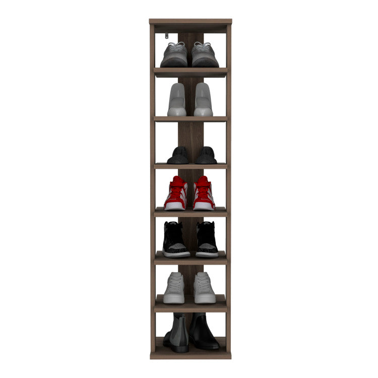 Odesto 48.7" Tall 8 Tier Vertical Shoe Rack, Narrow Shoe Tower For 8 Pairs, Entryway, Living Room, Bedroom