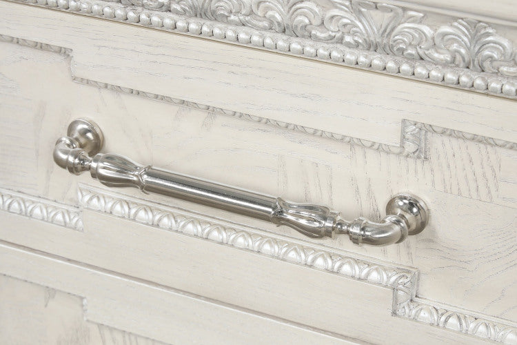 Traditional Style 1Pc Nightstand French And English Dovetail Drawers Ball Bearing Glide Usb Port Creamy White Finish Bedroom Furniture