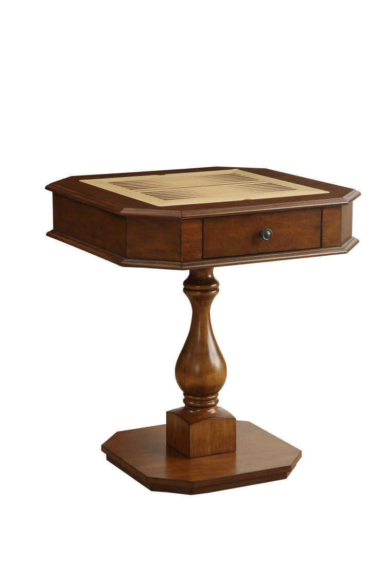 Bishop Cherry Finish Reversible Chess Checker Game Table W Game Tray Chess Fingures Not Included
