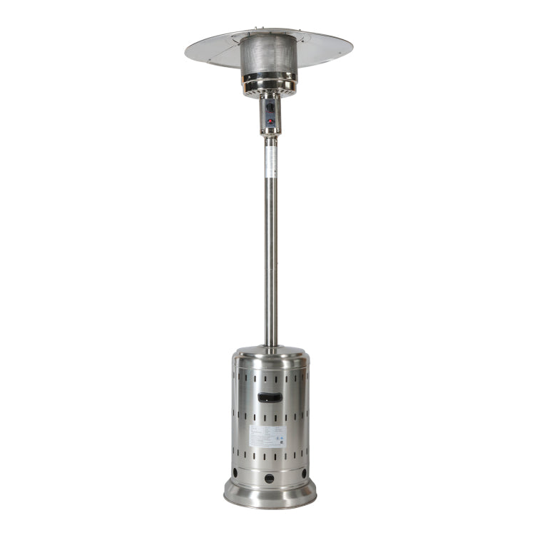 Outdoor 48,000 Btu Outdoor Propane Patio Heater With Wheels And Cover, Stainless Steel Burner For Outdoor Use, Triple Protection System, Garden Commercial Residential
