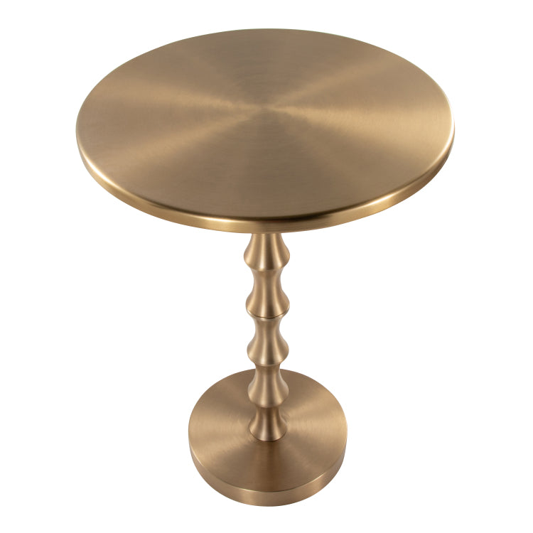 26.75" Contemporary Metal Accent Table In Gold Metal