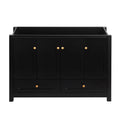 A 48 Inch Wide Black Bathroom Vanity With Large Storage Space A Cabinet Featuring 4 Soft Close Doors And 2 Drawers Excluding The Ceramic Basin