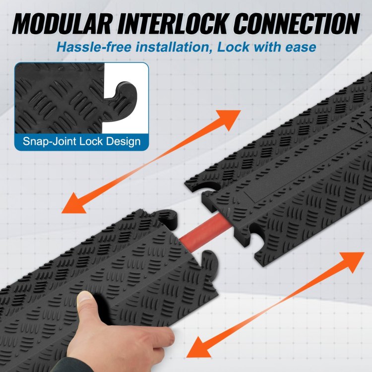 3 Pcs 39 In Speed Bumps 2000 Lbs Cable Protector Ramp Drop Over Cord Cover