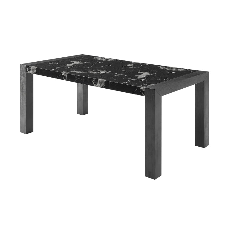 Black Dining Table And 4 Charcoal Dining Chairs