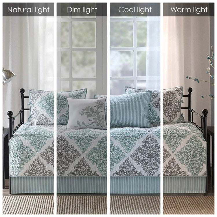6 Piece Reversible Daybed Cover Set Aqua Daybed