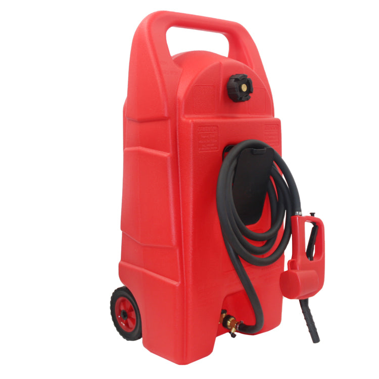 15 Gallon 57 L Gas Caddy With Wheels, Fuel Transfer Tank Gasoline Diesel Can,Fuel Storage Tank For Automobiles Atv Car Mowers Tractors Boat Motorcycle Red