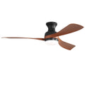 52 Inch And Remote Control,With 3 Abs Fan Blades,Flush Mount With Reversible Dc Motor,6 Wind Speed Adjustable,Dimmable Light