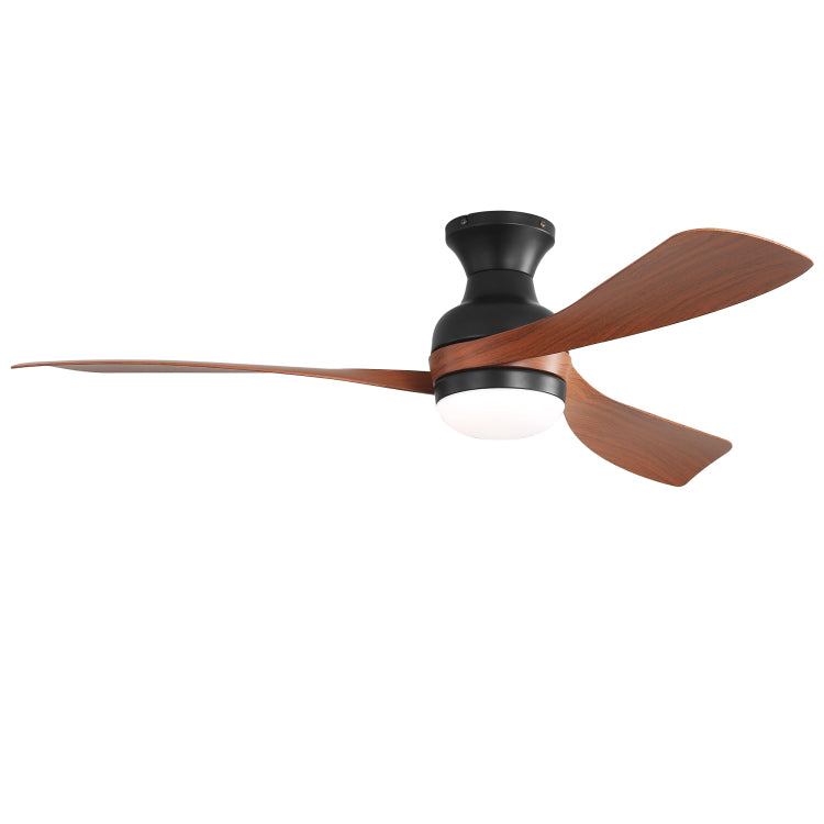 52 Inch And Remote Control,With 3 Abs Fan Blades,Flush Mount With Reversible Dc Motor,6 Wind Speed Adjustable,Dimmable Light