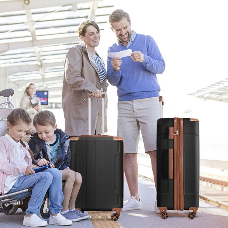 Hardshell Abs Luggage Sets 2 Piece Suitcase Set Expandable With Tsa Lock Spinner Wheels For Men Women