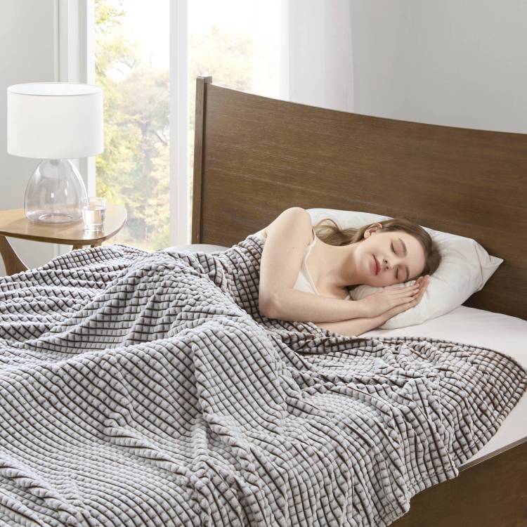 1 Pcs Full Queen Blanket Brown