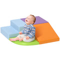 Qaba Foam Play Set For Toddlers And Children, Easy To Clean 4 Piece Soft Indoor Climber & Safe Kids Climbing Set For Crawling Or Sliding, Assorted