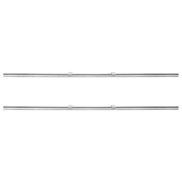 Linear Guide Rail Set, Sbr16 2000Mm, 2 Pcs 78.7 In 2000 Mm Sbr16 Guide Rails And 4 Pcs Sbr16Uu Slide Blocks, Linear Rails And Bearings Kit For Automated Machines Diy Project Cnc Router Machines