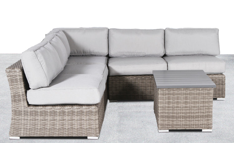 4 Piece Fully Assembled Wicker Sofa Set With Cushions For 4 Person Seating