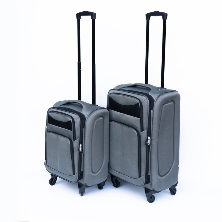 20 24 Travel Case Two Piece Suitcase Set Oxford Trolley Case Without Password Lock Universal Wheel Oxford Cloth Backpack Gray