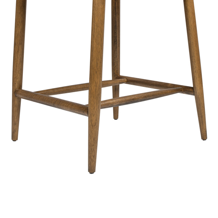 Locke 26.5" Modern Upholstered Counter Stool With Wood Frame, Salt & Pepper Boucle