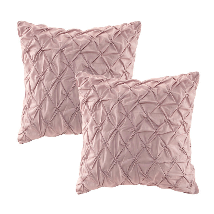 8 Piece Cotton Printed Comforter Set Blush Queen