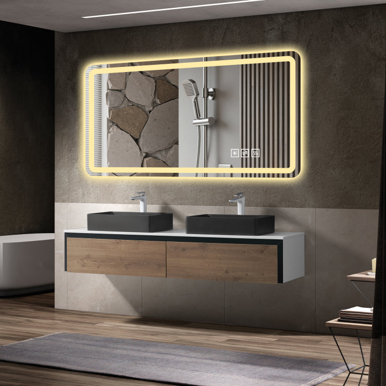 28*60Inch Led Bathroom Vanity Mirror ,Wall Mirror,Anti Fog, Dimmable,Shatter Proof Tempered Glass, Ideal For Bathroom Wall Decor, Beauty Makeup And Shaving