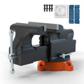 6" Bench Vise W Anvil 360 Swivel Locking Base Heavy Duty Ductile Iron