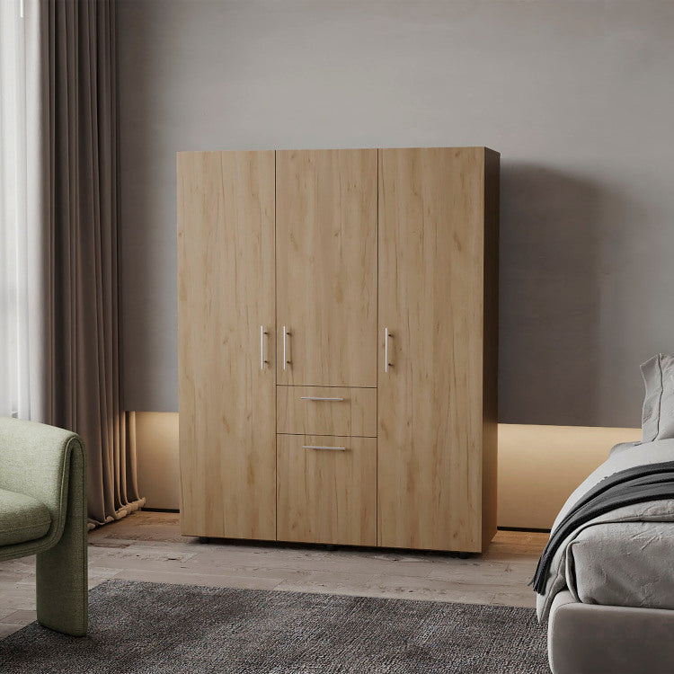 Alamo Lake Armoire Multi Storage With One Drawer, Natural Oak