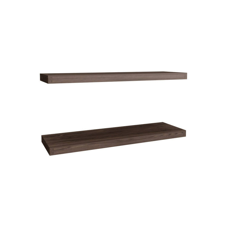 Floating Shelves 1.50" H, 2 Shelves, Walnut