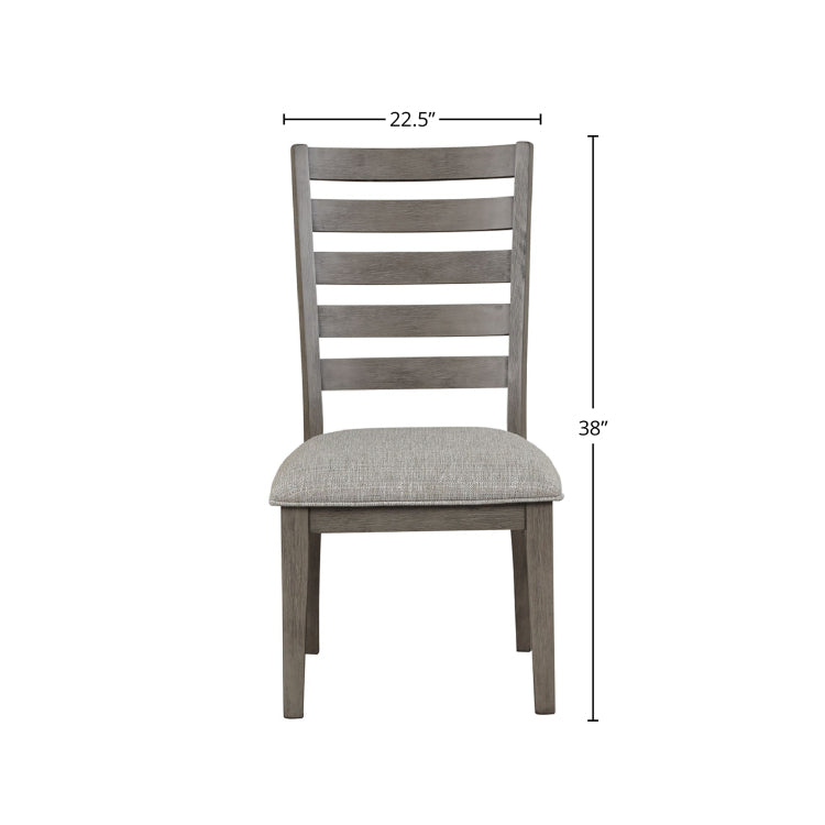 Casual Side Dining Chair W Ladder Back Set Of 2