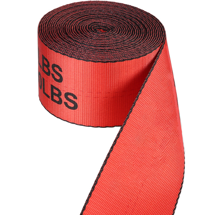 Winch Straps, 4" X 30', 6000 Lbs Load Capacity, 18000 Lbs Breaking Strength, Truck Straps With Flat Hook, Flatbed Tie Downs Cargo Control For Trailers, Farms, Rescues, Tree Saver, Red 10 Pack