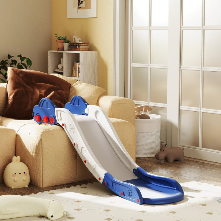 Qaba Toddler Slide, Couch Slide For Bed, Sofa, Extra Length Indoor Couch Slide For Toddler, Baby, Child, Easy To Assemble, Blue