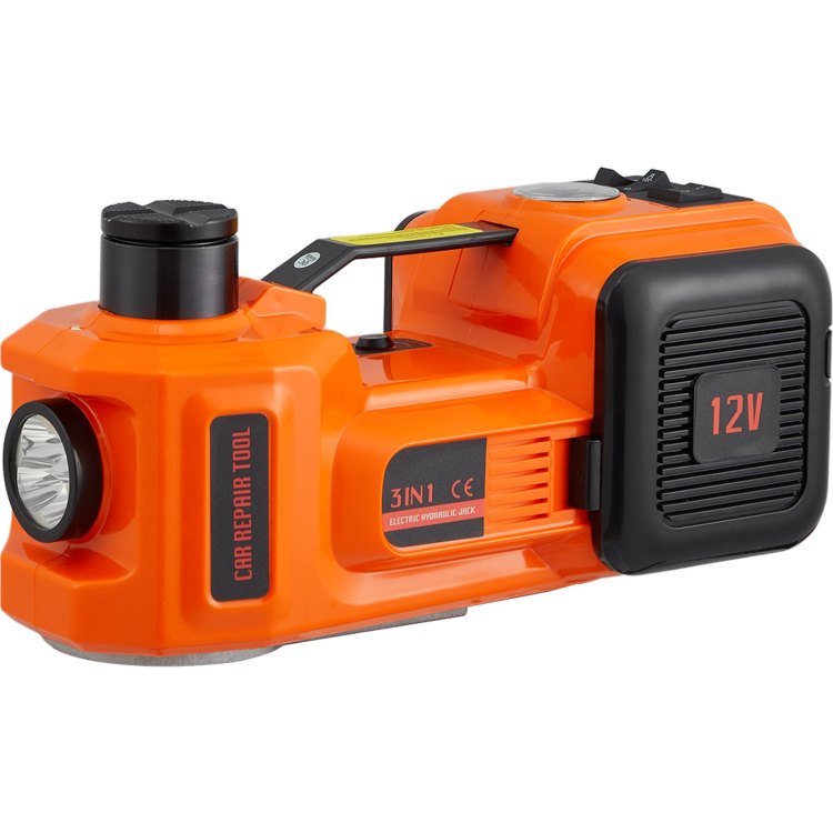 Electric Car Jack, 5 Ton 11023 Lbs Hydraulic Jack With Electric Impact Wrench, Portable Car Lift With Built In Inflatable Pump, And Led Light For Suv Mpv Sedan Truck Change Tires Garage Repair