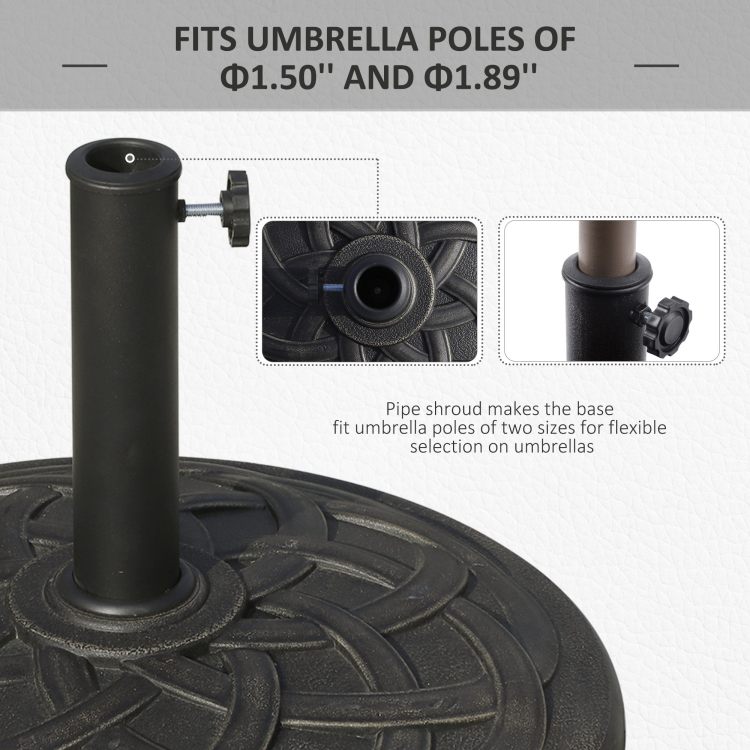 Round Resin Umbrella Base Stand Market Parasol Holder