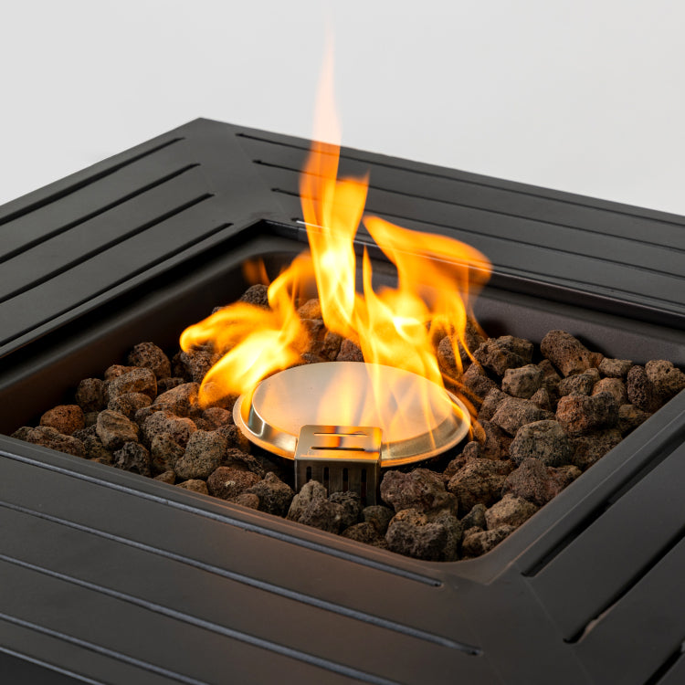 28 Inch Iron Square Propane Fire Pit Table